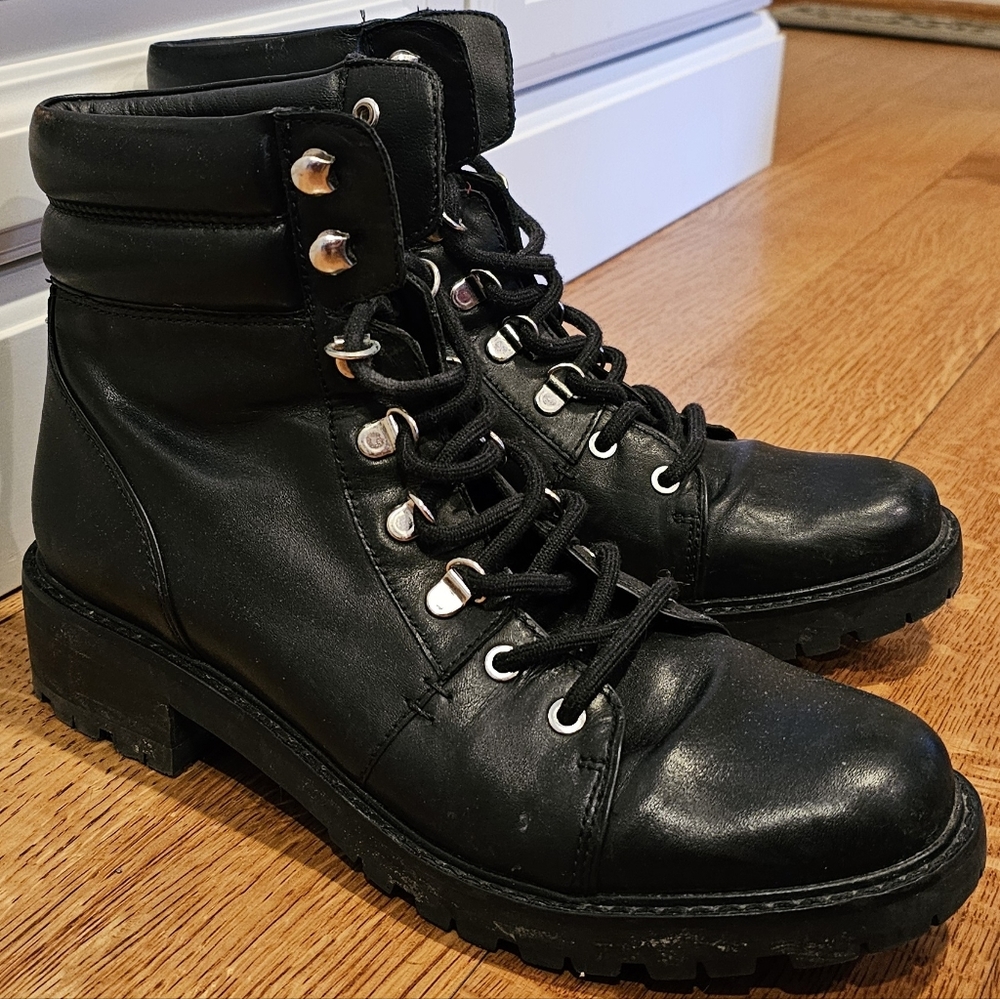Sam Edelman black combat boots size 8 1/2